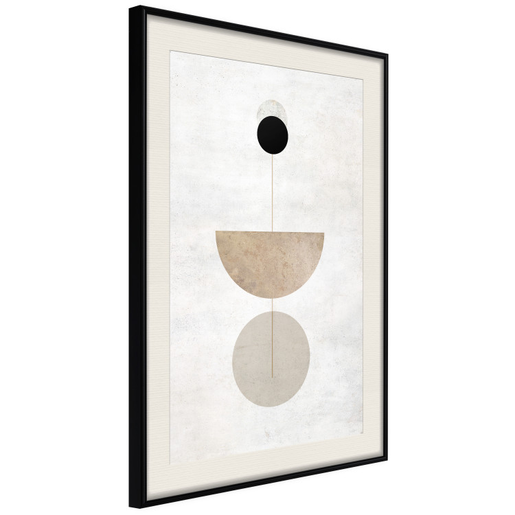 Poster In Line - geometric abstraction with circles on a light background in boho style 137227 additionalImage 20