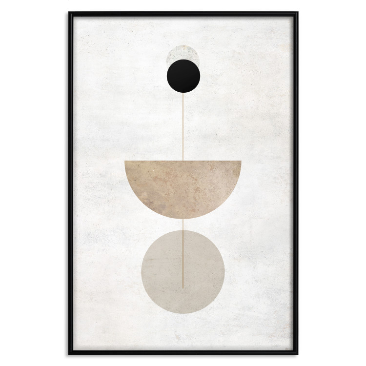 Poster In Line - geometric abstraction with circles on a light background in boho style 137227 additionalImage 5