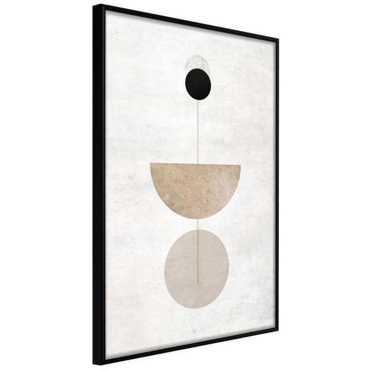 Poster In Line - geometric abstraction with circles on a light background in boho style 137227 additionalImage 25