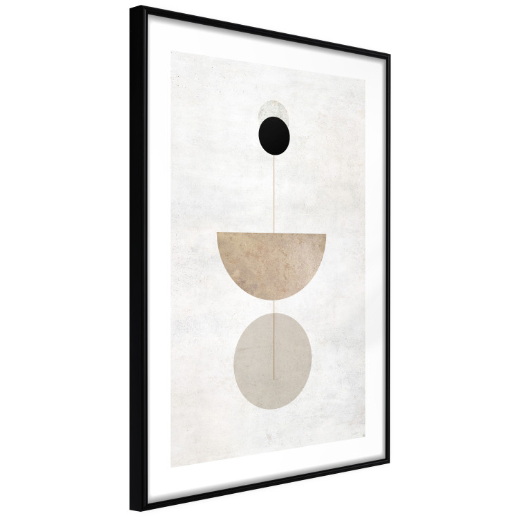 Poster In Line - geometric abstraction with circles on a light background in boho style 137227 additionalImage 16