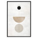 Poster In Line - geometric abstraction with circles on a light background in boho style 137227 additionalThumb 7