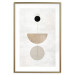 Poster In Line - geometric abstraction with circles on a light background in boho style 137227 additionalThumb 3