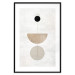 Poster In Line - geometric abstraction with circles on a light background in boho style 137227 additionalThumb 4
