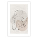 Wall Poster French Chic - simple lineart with a human silhouette in warm colors 137527 additionalThumb 13