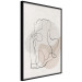 Wall Poster French Chic - simple lineart with a human silhouette in warm colors 137527 additionalThumb 2