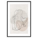 Wall Poster French Chic - simple lineart with a human silhouette in warm colors 137527 additionalThumb 14