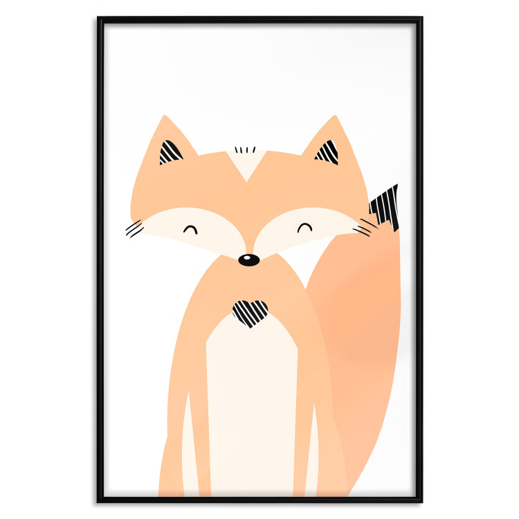 Wall Poster Cheerful Fox - colorful and amusing fox on a white contrasting background 138127 additionalImage 12