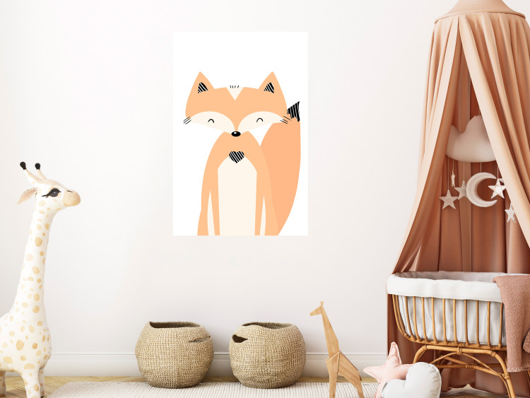 Wall Poster Cheerful Fox - colorful and amusing fox on a white contrasting background 138127 additionalImage 22