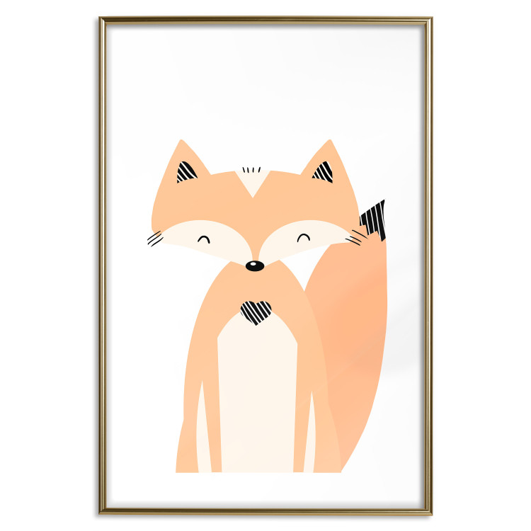 Wall Poster Cheerful Fox - colorful and amusing fox on a white contrasting background 138127 additionalImage 16