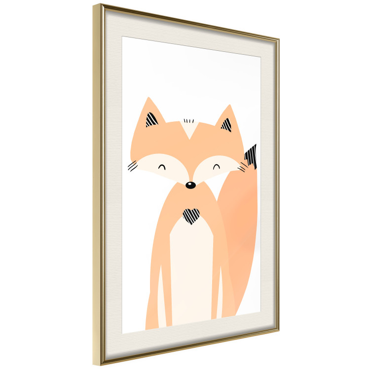 Wall Poster Cheerful Fox - colorful and amusing fox on a white contrasting background 138127 additionalImage 7