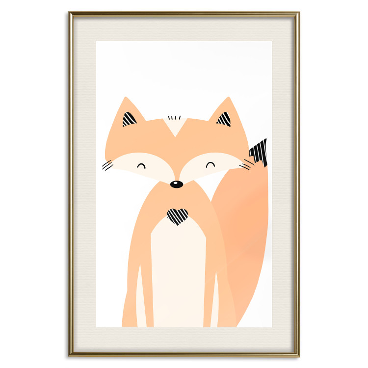 Wall Poster Cheerful Fox - colorful and amusing fox on a white contrasting background 138127 additionalImage 18