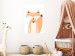 Wall Poster Cheerful Fox - colorful and amusing fox on a white contrasting background 138127 additionalThumb 22
