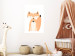 Wall Poster Cheerful Fox - colorful and amusing fox on a white contrasting background 138127 additionalThumb 23
