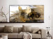 Canvas Blur (1-piece) Wide - modern abstraction and golden inscriptions 138627 additionalThumb 3