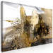 Canvas Blur (1-piece) Wide - modern abstraction and golden inscriptions 138627 additionalThumb 2
