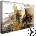 Canvas Blur (1-piece) Wide - modern abstraction and golden inscriptions 138627 additionalThumb 6