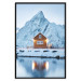 Poster Cottage in Norway - majestic winter landscape of a cottage against mountains 138727 additionalThumb 17