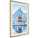 Poster Cottage in Norway - majestic winter landscape of a cottage against mountains 138727 additionalThumb 3