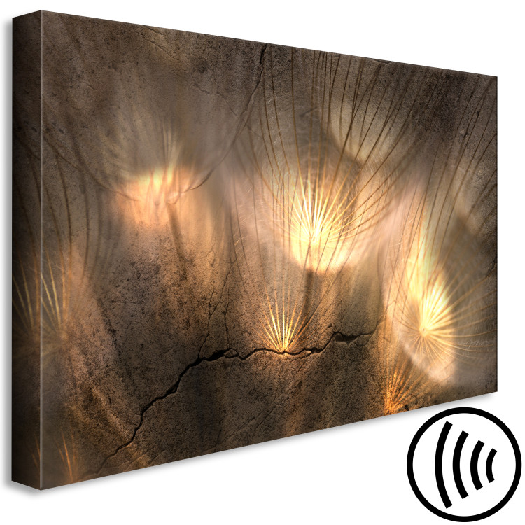 Canvas Print Falling Rays (1-piece) Wide - abstraction in dandelion 143127 additionalImage 6
