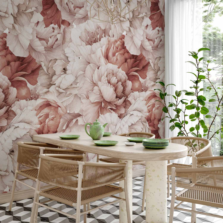 Photo Wallpaper Peonies - nature motif with a bright composition of flowers in shades of pink 143827 additionalImage 7