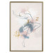 Wall Poster Linear Woman - Drawing of a Dancing Ballerina and Delicate Watercolor Stains 145127 additionalThumb 22