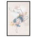 Wall Poster Linear Woman - Drawing of a Dancing Ballerina and Delicate Watercolor Stains 145127 additionalThumb 17