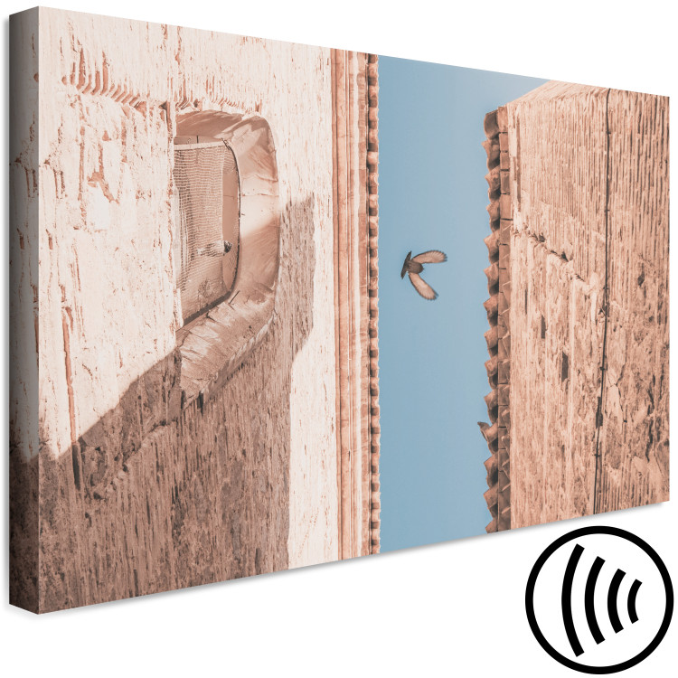 Canvas Urban Bird (1-piece) - pigeon against the sky and city architecture 145227 additionalImage 6