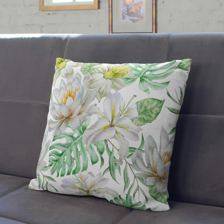 Decorative Microfiber Pillow A crisp spring - a subtle floral composition in the cottagecore style cushions 146827 additionalImage 3