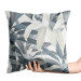 Decorative Velor Pillow Leaf composition - theme in green and grey tones 147227 additionalThumb 2