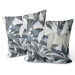 Decorative Velor Pillow Leaf composition - theme in green and grey tones 147227 additionalThumb 3
