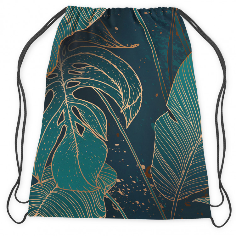 Backpack Botanical gold - a floral composition with monstera leaves 147427 additionalImage 2