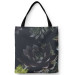 Shopping Bag Nocturnal rose - floral composition of succulents with rich detailing 147527
