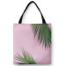 Shopping Bag Touch of palm trees - a minimal floral composition on a pink background 147627