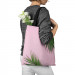 Shopping Bag Touch of palm trees - a minimal floral composition on a pink background 147627 additionalThumb 3