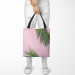 Shopping Bag Touch of palm trees - a minimal floral composition on a pink background 147627 additionalThumb 2