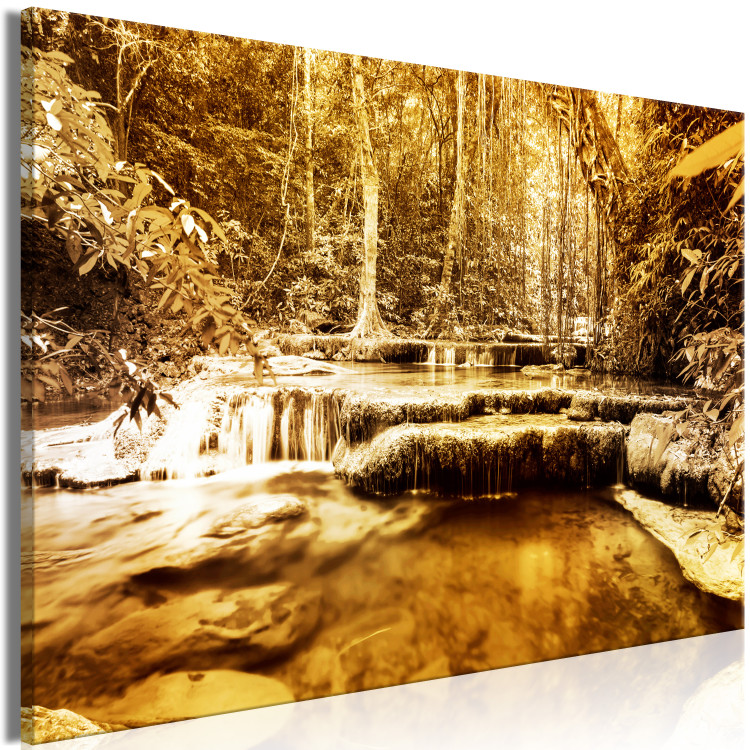 Large canvas print Waterfall in Sepia [Large Format] 149027 additionalImage 2