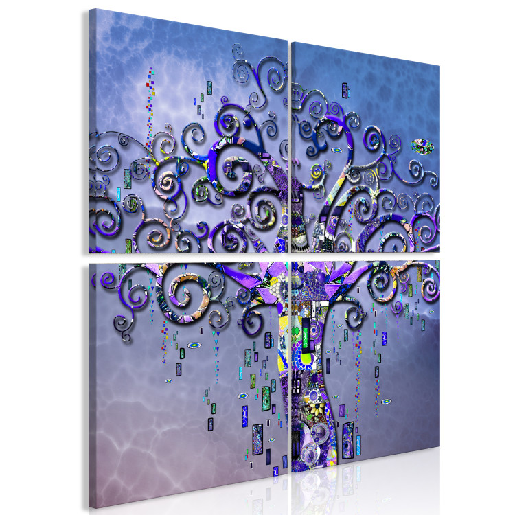 Canvas Art Print Remembering the Master (4-piece) - Klimt-inspired abstraction 149127 additionalImage 2