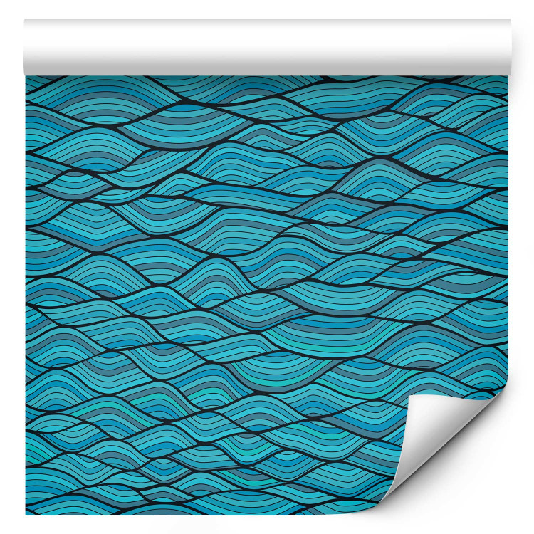 Modern Wallpaper The Blue of the Sea - Endless Waves in Numerous Shades of Blue 149927 additionalImage 1