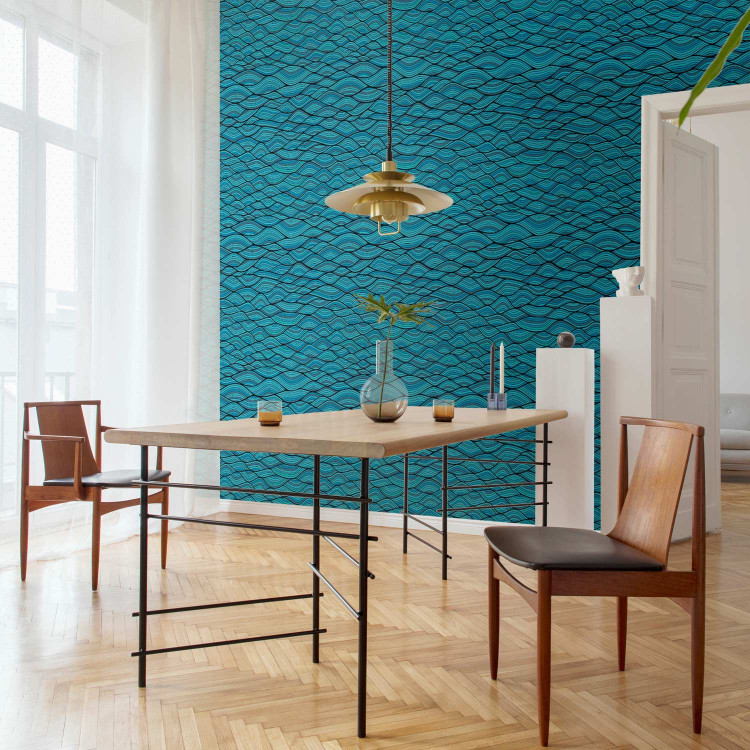 Modern Wallpaper The Blue of the Sea - Endless Waves in Numerous Shades of Blue 149927 additionalImage 9