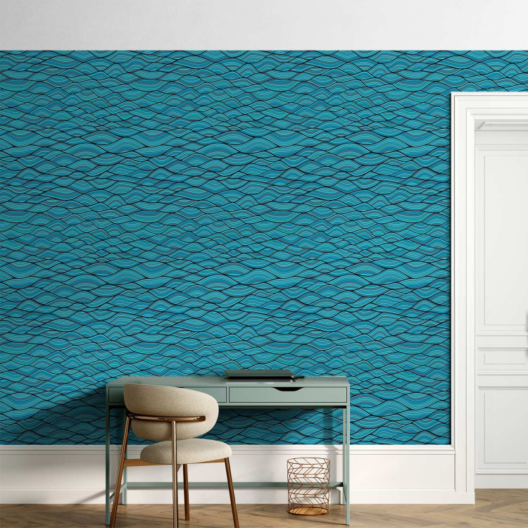 Modern Wallpaper The Blue of the Sea - Endless Waves in Numerous Shades of Blue 149927 additionalImage 5