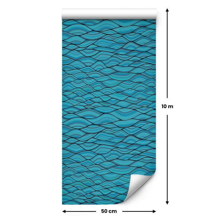 Modern Wallpaper The Blue of the Sea - Endless Waves in Numerous Shades of Blue 149927 additionalImage 7