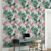 Wallpaper Flamingos in the Jungle - Pink Birds Among the Big Green Leaves 150027 additionalThumb 5