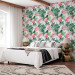 Wallpaper Flamingos in the Jungle - Pink Birds Among the Big Green Leaves 150027 additionalThumb 4