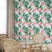 Wallpaper Flamingos in the Jungle - Pink Birds Among the Big Green Leaves 150027 additionalThumb 9
