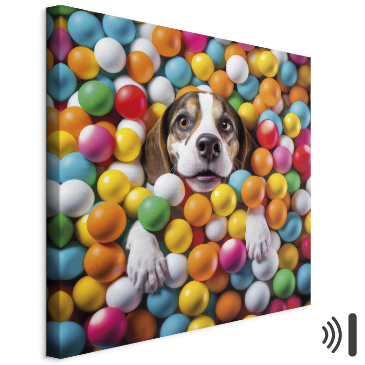 Canvas AI Beagle Dog - Animal Sunk in Colorful Balls - Square 150227 additionalImage 8