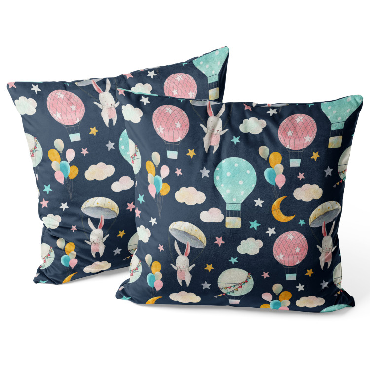 Decorative Velor Pillow Bunnies in the Clouds - Animals in the Night Sky Among the Stars 151327 additionalImage 3