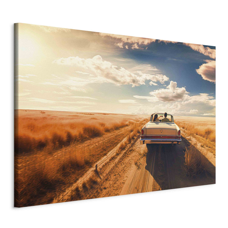 Large canvas print A Couple on a Journey - An American Expedition on Endless Roads [Large Format] 151527 additionalImage 2