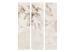 Room Divider Ephemeral Flowers - Linear Vegetation on a Beige Background [Room Dividers] 151727 additionalThumb 3