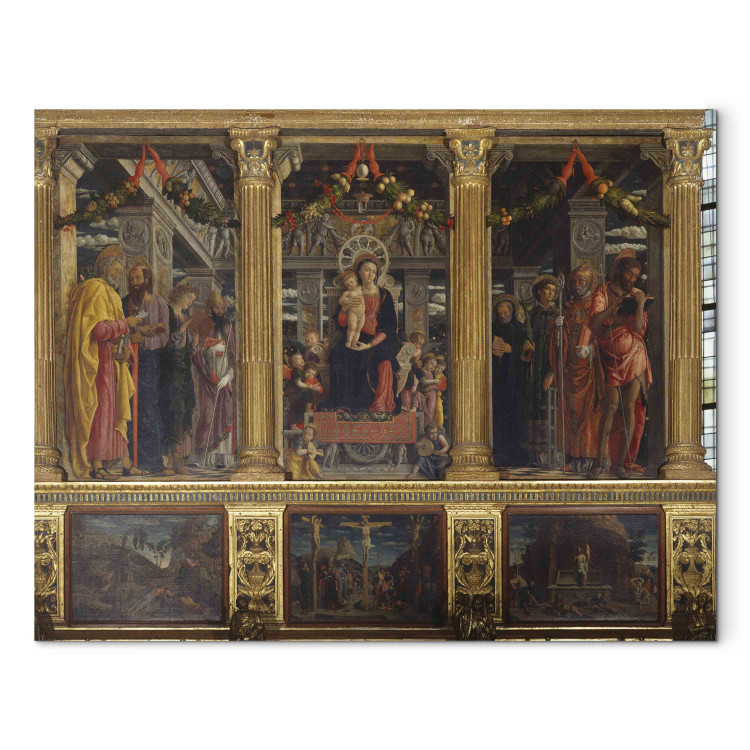 Reproduction Painting Mary with the Child, angels & Saints / scene from the Passion 158327
