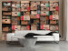 Wall Mural Backstage - Retro Store Backroom with Delivery in Wooden Boxes 59827